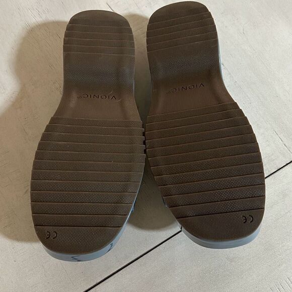 VIONIC Blue Patent Slide Sandal - Picture 7 of 9